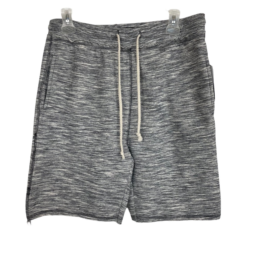 U.S. APPAREL Unisex Black Baggy Fleece Shorts Elastic Waist with Drawcord Size S